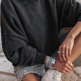 Mineral Washed Acid dye Sweatshirt Pullover