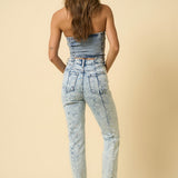 HIGH RISE SLIM TAPERED JEANS