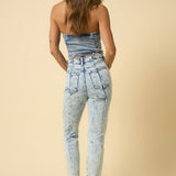 HIGH RISE SLIM TAPERED JEANS