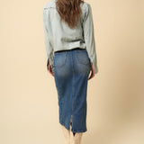 CROSSOVER MIDI SKIRT