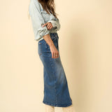 CROSSOVER MIDI SKIRT