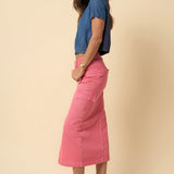 COLOR CARGO MIDI SKIRT