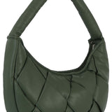 ecostitch Puffy Woven Hobo Shoulder Bag
