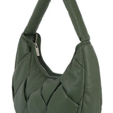 ecostitch Puffy Woven Hobo Shoulder Bag