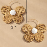 Round Glass Bead Drop Earrings