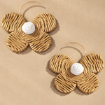 Round Glass Bead Drop Earrings