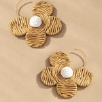 Round Glass Bead Drop Earrings