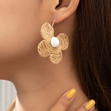 Round Glass Bead Drop Earrings