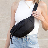 Marisa Nylon Crescent Sling Belt Bum Fanny Bag