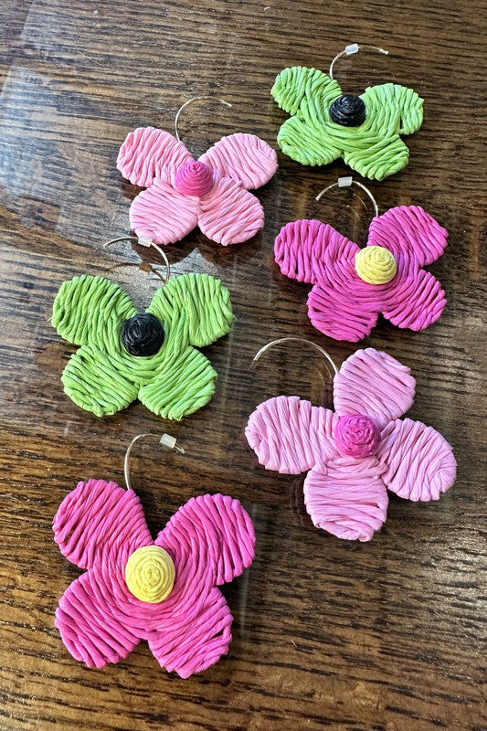 Round Glass Bead Drop Earrings