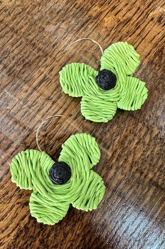 Round Glass Bead Drop Earrings