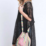 Boho Stripe Bucket Swing Bag