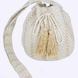 Aztec Jaquard Boho Swing Bucket Bag