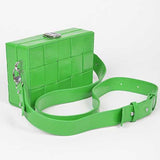 Weaved Textured Box Crossbody Bag