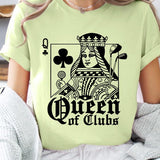 Playing Card Queen Golf Clubs Graphic T Shirts