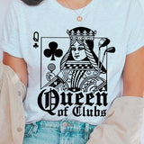 Playing Card Queen Golf Clubs Graphic T Shirts