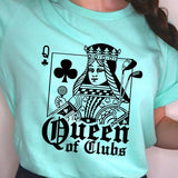 Playing Card Queen Golf Clubs Graphic T Shirts