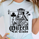 Playing Card Queen Golf Clubs Graphic T Shirts