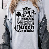 Playing Card Queen Golf Clubs Graphic T Shirts