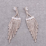 Luxury Cubic Zirconia Tassel Drop Earrings