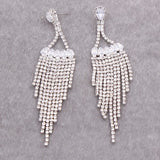 Luxury Cubic Zirconia Tassel Drop Earrings