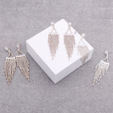 Luxury Cubic Zirconia Tassel Drop Earrings