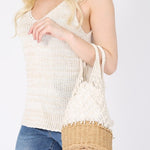KNITTED BASKET BAG