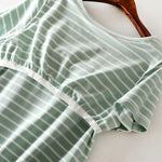 Striped Round Neck Short Sleeve Dress