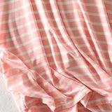 Striped Round Neck Short Sleeve Dress