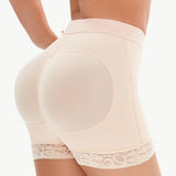Pull-On Lace Trim Shaping Shorts