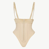 Adjustable Strap Zip-Up Shaping Bodysuit