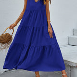 Tiered V-Neck Sleeve Dress