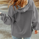 Zip-Up Drawstring Hooded Jacket