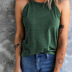 Curved Hem Grecian Tank Top