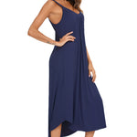 V-Neck Midi Lounge Dress