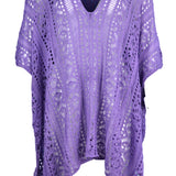 Cutout V-Neck Cover-Up with Tassel