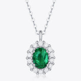 Emerald 925 Sterling Silver Necklace