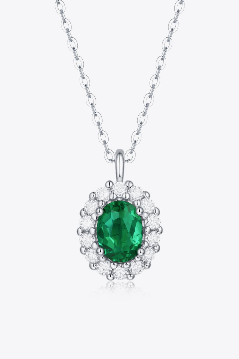 Emerald 925 Sterling Silver Necklace