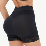 Zip-Up Lace Trim Shaping Shorts
