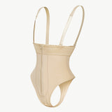 Adjustable Strap Zip-Up Shaping Bodysuit