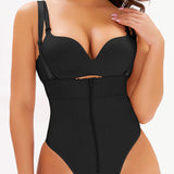 Adjustable Strap Zip-Up Shaping Bodysuit
