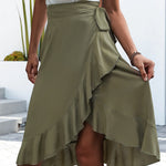 Tied Ruffled Skirt