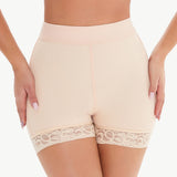 Pull-On Lace Trim Shaping Shorts