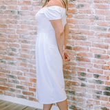 Off-Shoulder Short Sleeve Dress