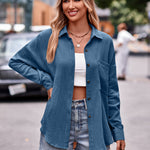 Textured Dropped Shoulder Shaket