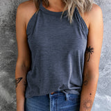 Curved Hem Grecian Tank Top