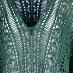 Cutout V-Neck Cover-Up with Tassel