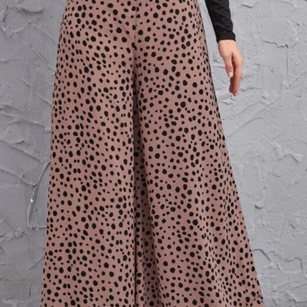 Animal Print High-Rise Pants