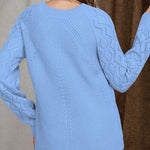Round Neck Raglan Sleeve Sweater