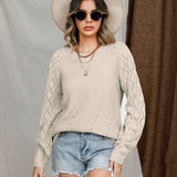 Round Neck Raglan Sleeve Sweater